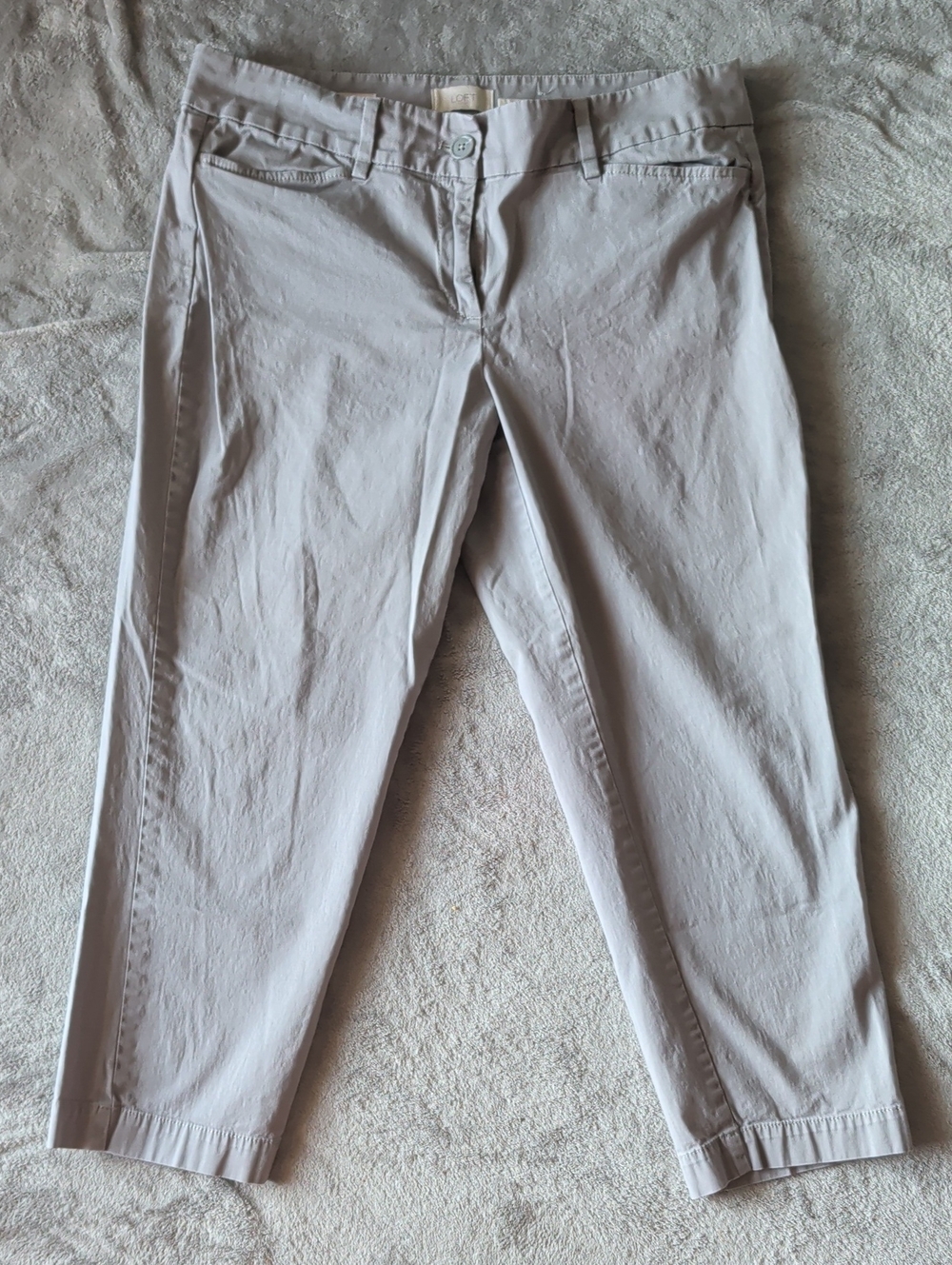 LOFT Gray Original Crop Pants